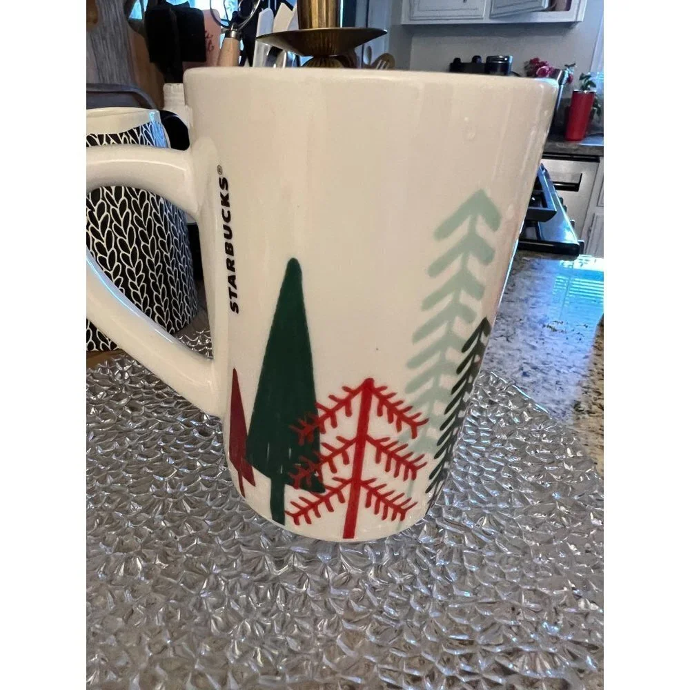 Starbucks  Winter Trees  Mug 14 oz